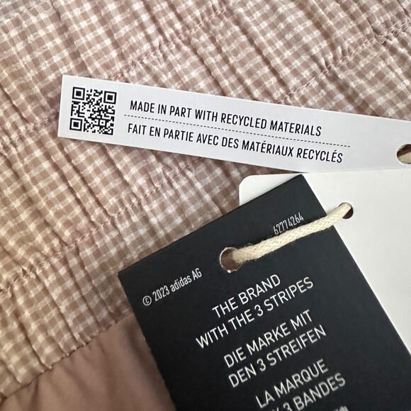 Adidas AEROREADY Skort Tan Gingham Built-In Shorts NWT Size Medium $90 Athletic - Picture 10 of 12